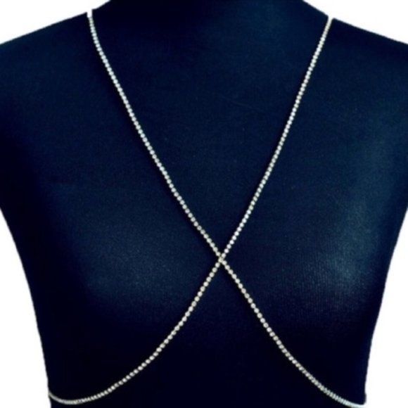 Sexy Rhinestone X Necklace - Picture 2 of 2